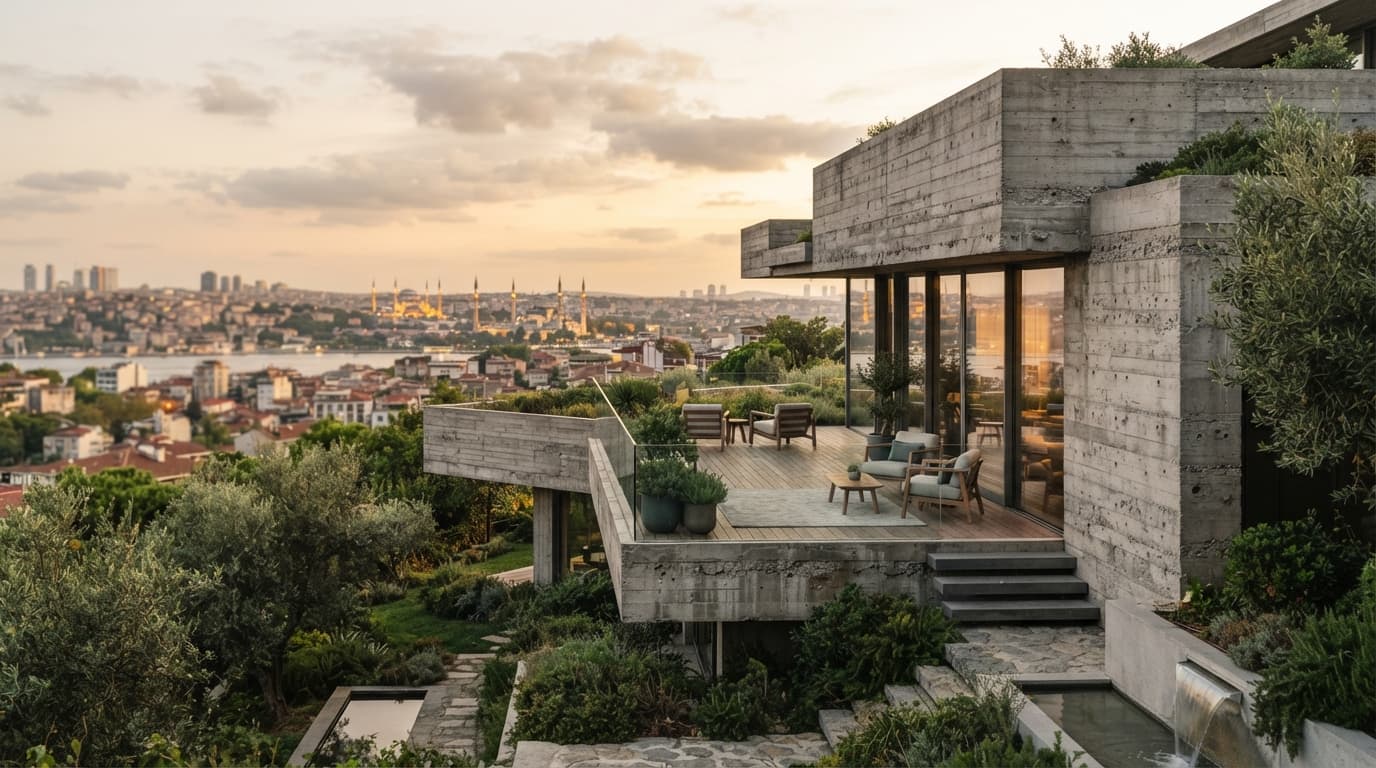 Betonun Ötesinde: İstanbul Villalarında Doğayla Bütünleşen Yaşam Alanları Tasarlamak